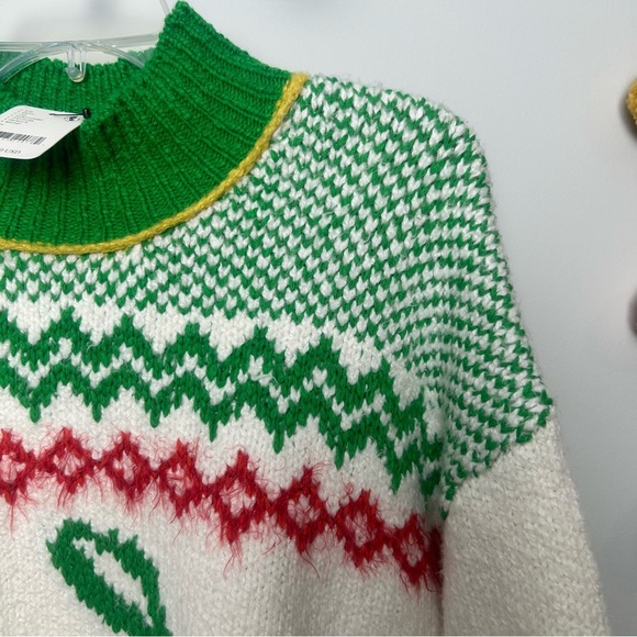 NWT Free People Cherry Heart Mini Sweater Dress - Picture 6 of 11